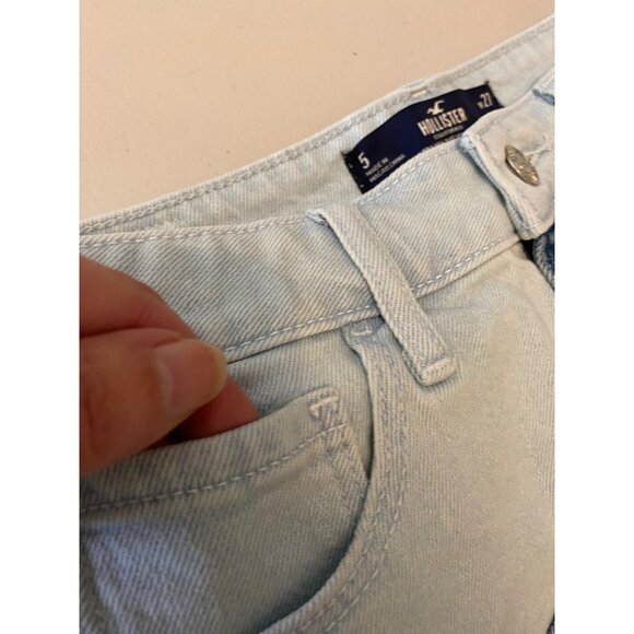 Hollister Ultra High-Rise Mom Shorts Distressed Denim Patchwork Size 5 - Picture 6 of 10